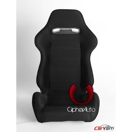 Omnisports Black Cloth Racing Seats - Black OM3370214